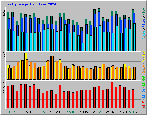 Daily usage for June 2024