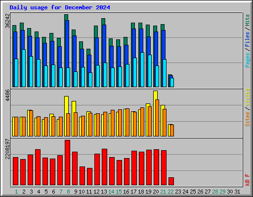 Daily usage for December 2024