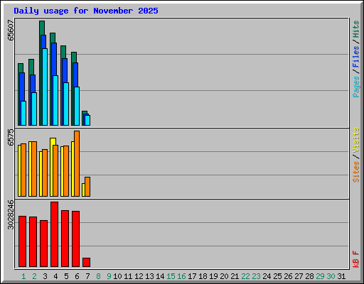 Daily usage for November 2025