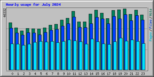 Hourly usage for July 2024