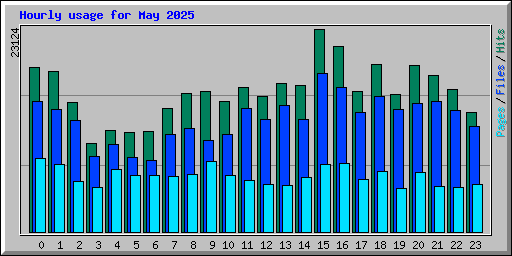 Hourly usage for May 2025
