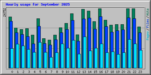 Hourly usage for September 2025