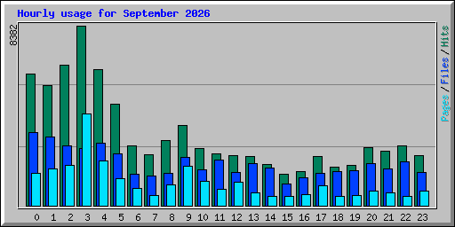 Hourly usage for September 2026